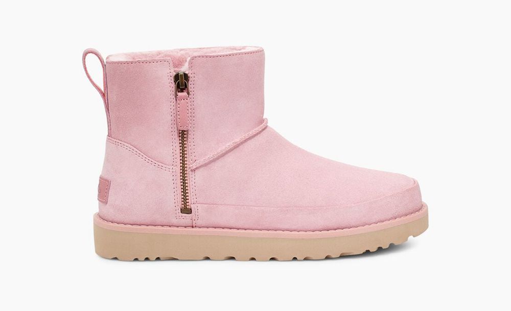 Ugg Mini Boots Canada - Ugg Women's Classic Zip Mini Pink